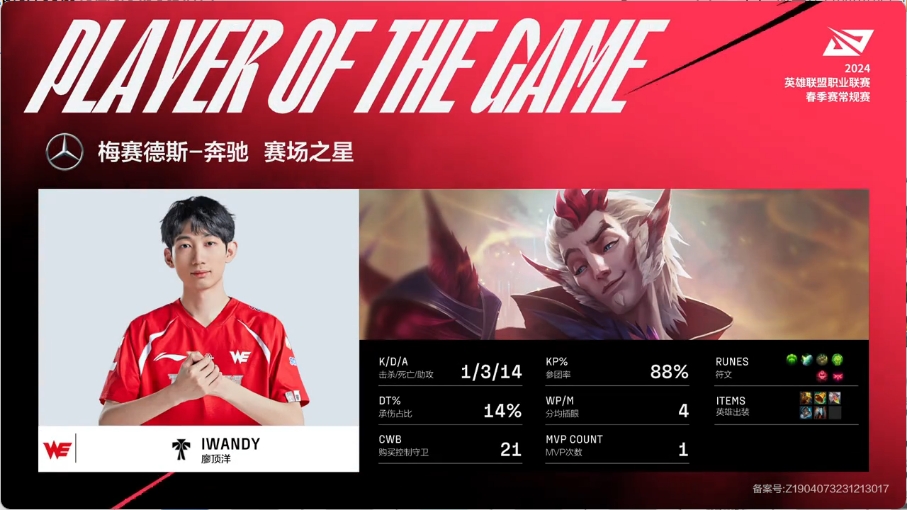 WE以2:0完美节奏轻取EDG，对手连续六败